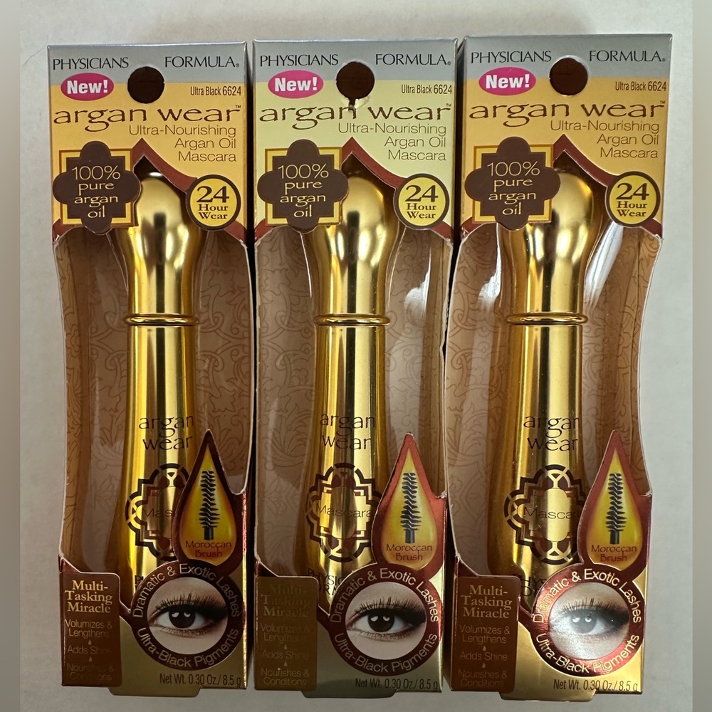NewSet of 3physicians formula ultra black 8.5g each arganoil mascara great gifts